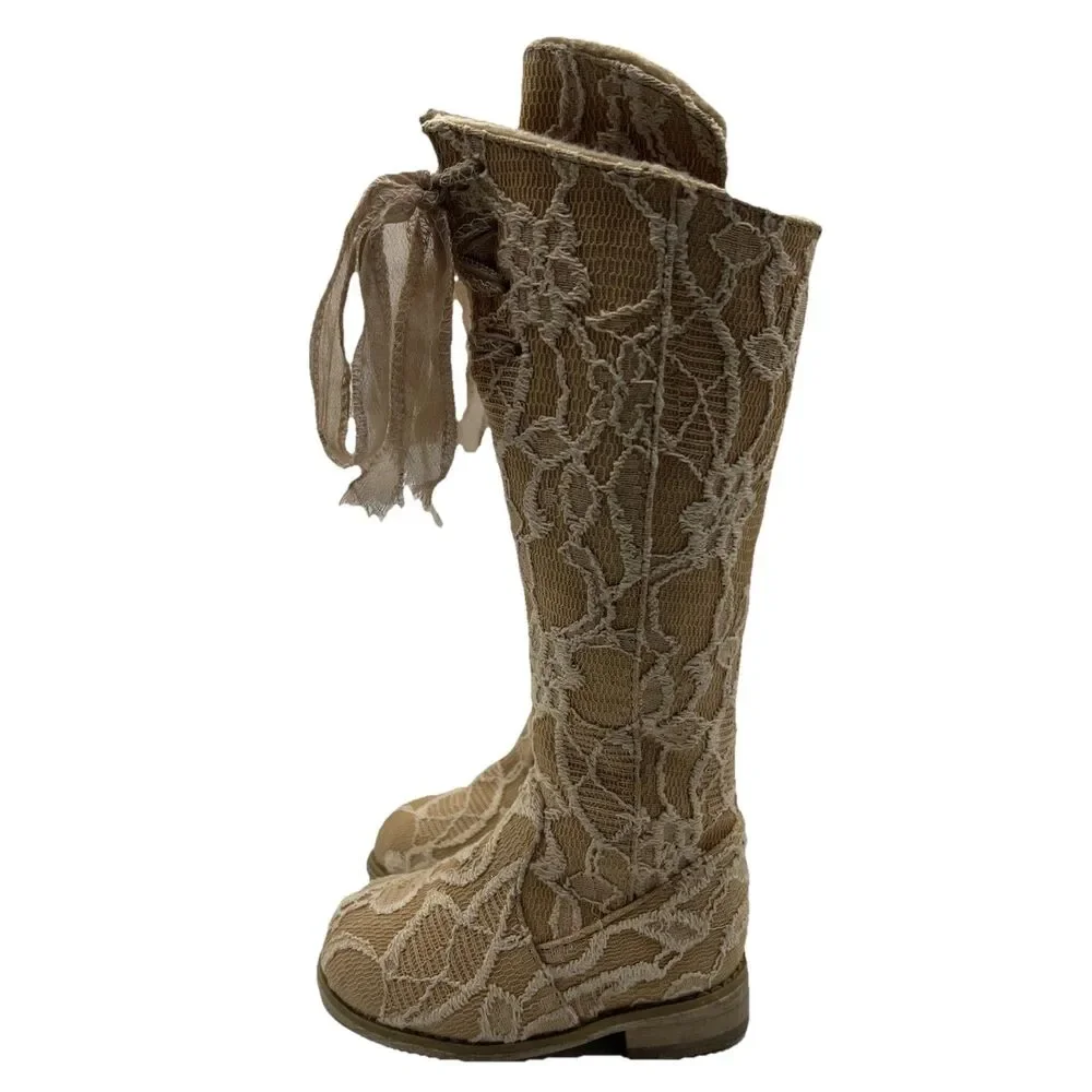 Joyfolie Girl's Lacey Boot in Rose Size 4 Wedding Pageant Vacation Dance